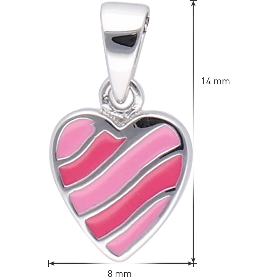 trendor Kinder-Halskette Silber 925 Collier mit Herz-Anhänger silver