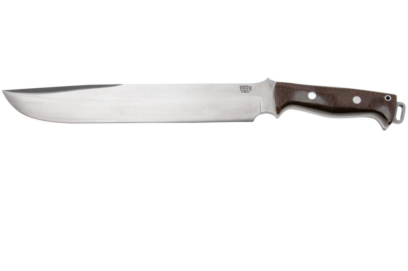 Bark River Bravo 3 CPM 3V Tan Burlap Micarta, survivalmes