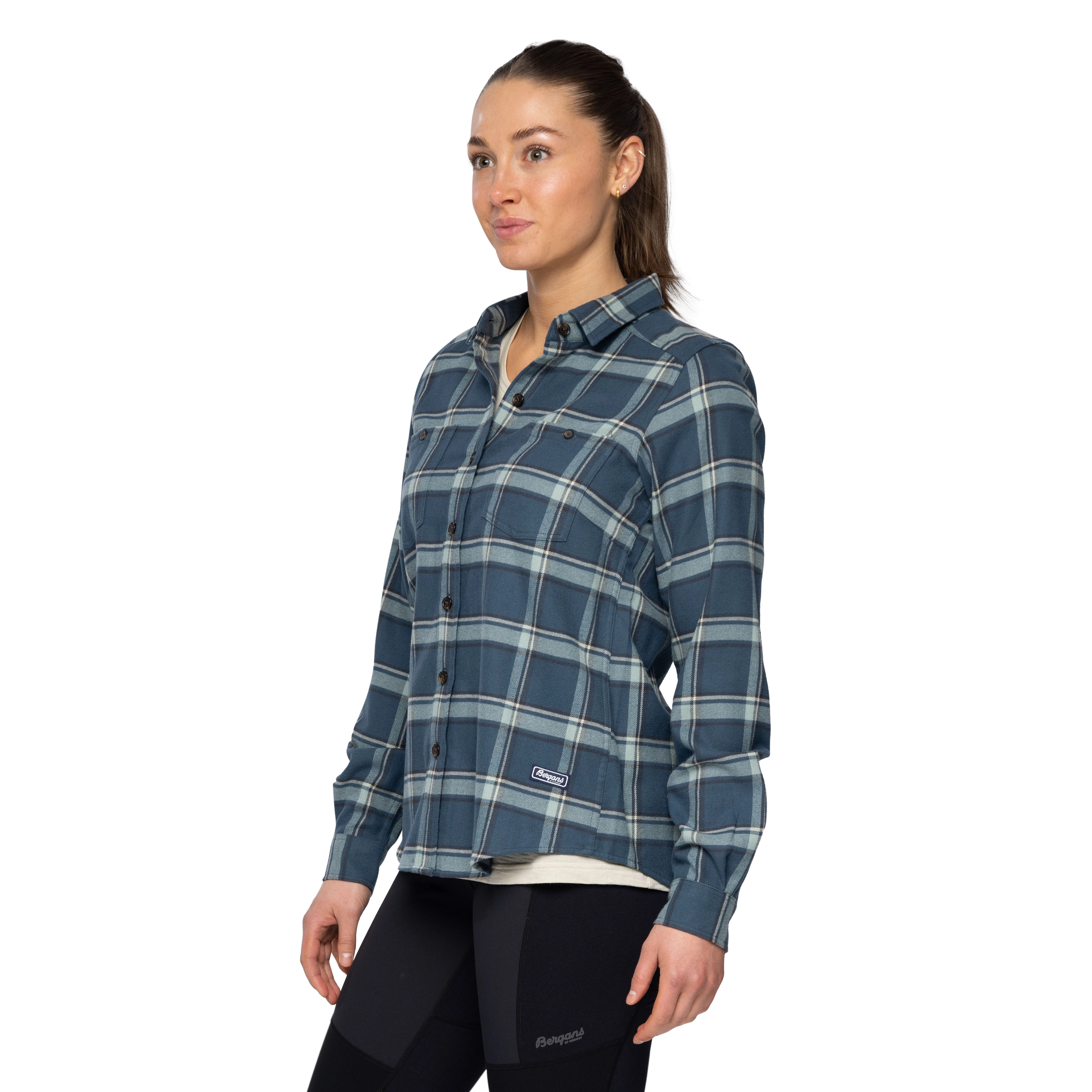 Tovdal W Shirt Orion Blue / Misty Forest Check