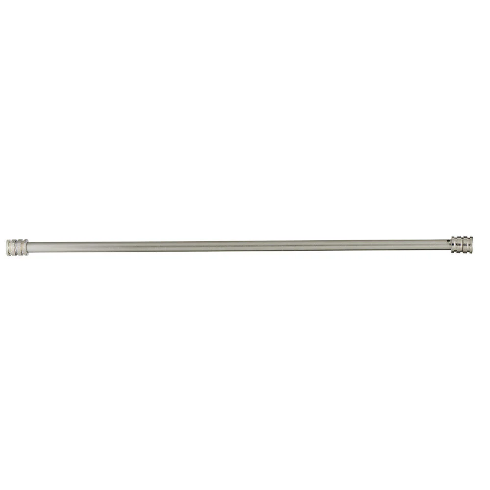 Tringle de vitrage Extensible 40-60 cm embout cylindre strié chromé
