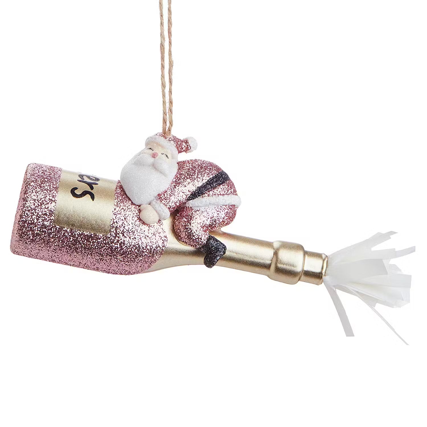 HANG ON Baumanhänger Santa mit Sektflasche