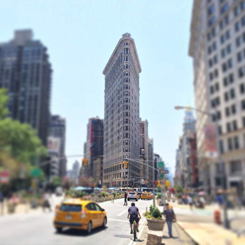 Foto op plexiglas NYC Flatiron Building 120 x 120 cm