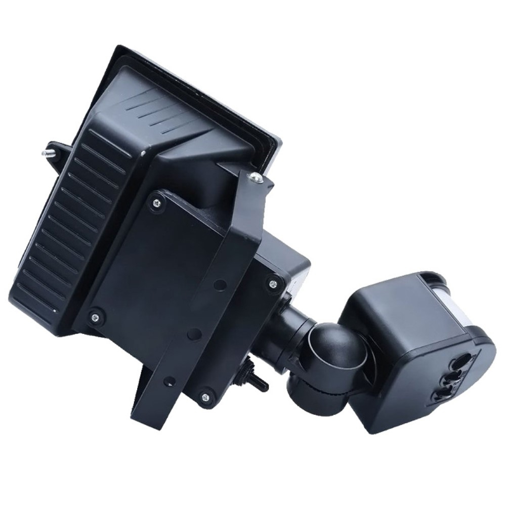 120 LED's Solar Outdoor Lampe Garten Wandleuchte Aussen Beleuchtung mit PIR Sensor / Bewegungserkennung (IP65) - Schwarz