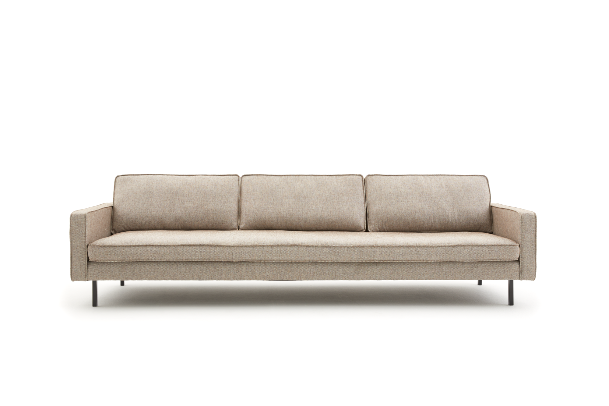 Loods 5 Design 4,5-zitsbank Slimm Stof Outside 4,5 Zits - 290 cm | Solution Lightbrown 115 | Poten: Zwart