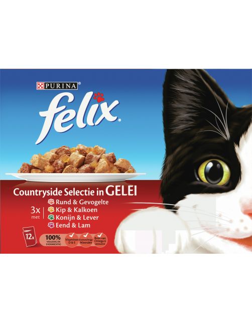 Felix Multipack Maaltijdzakjes Selectie 12x100 g - Kattenvoer