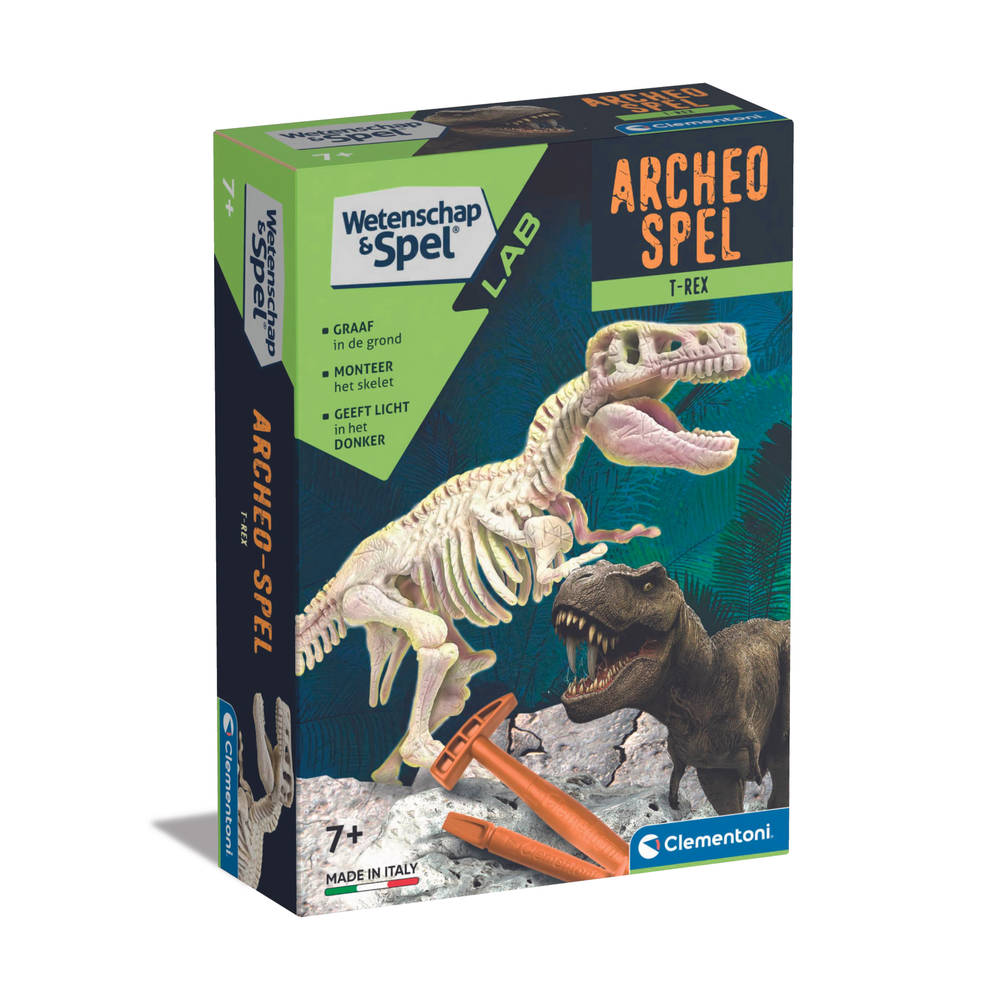 Clementoni Archeospel T-rex fluoriserend