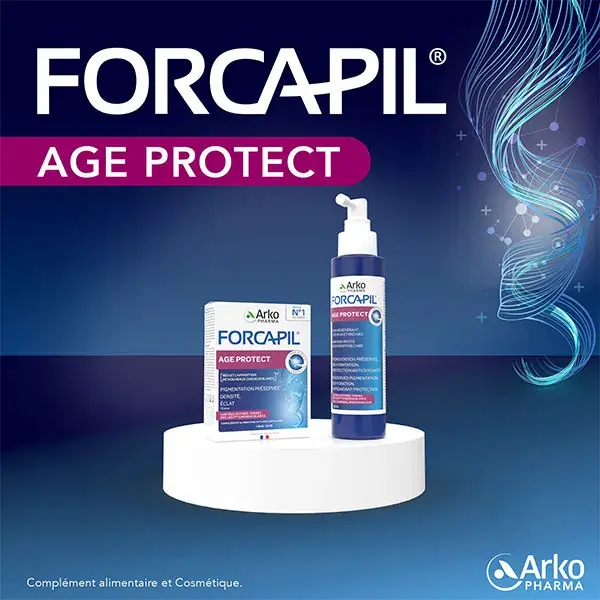 Spray de tratamento capilar e de raízes regenerador Arkopharma Forcapil Age Protect 125ml