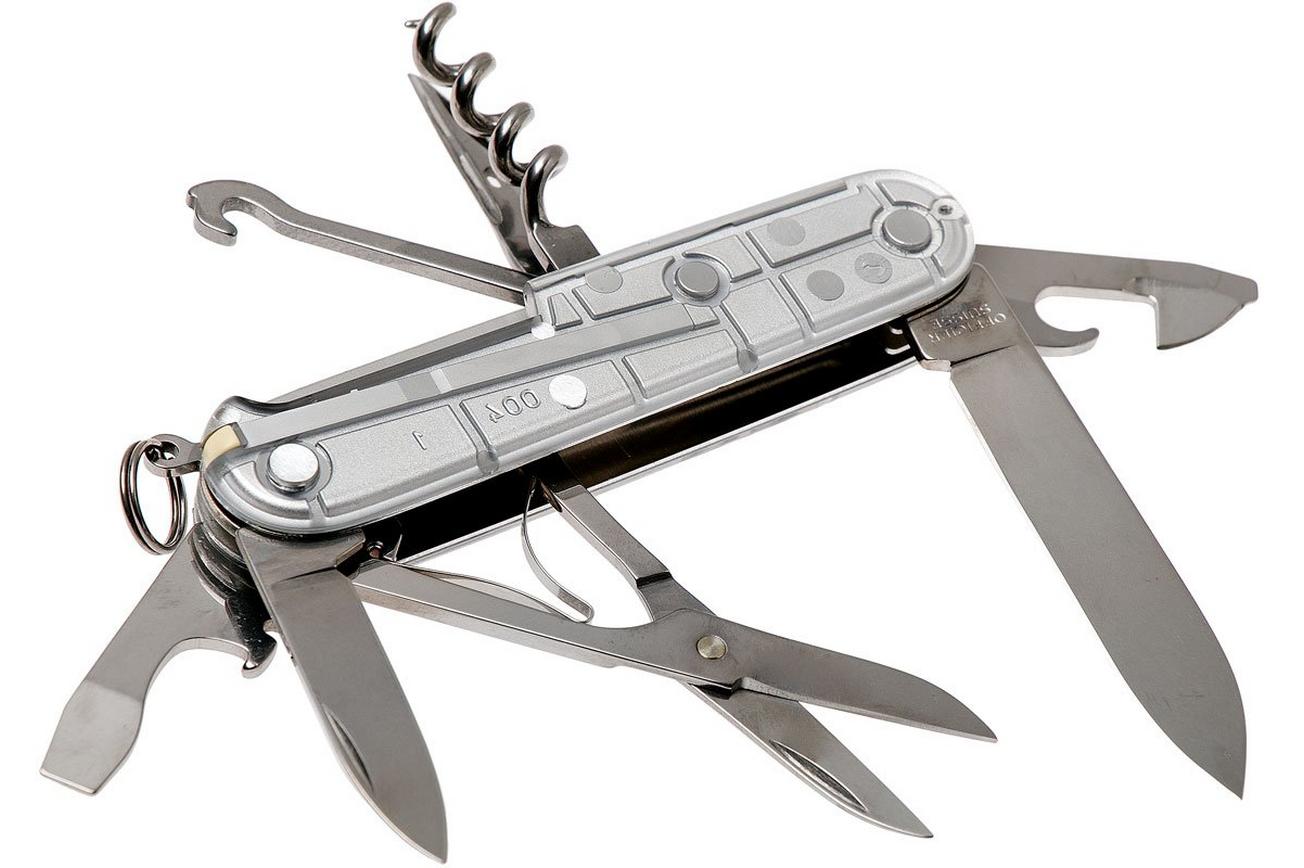 Victorinox Climber transparant zilver 1.3703.T Zwitsers zakmes