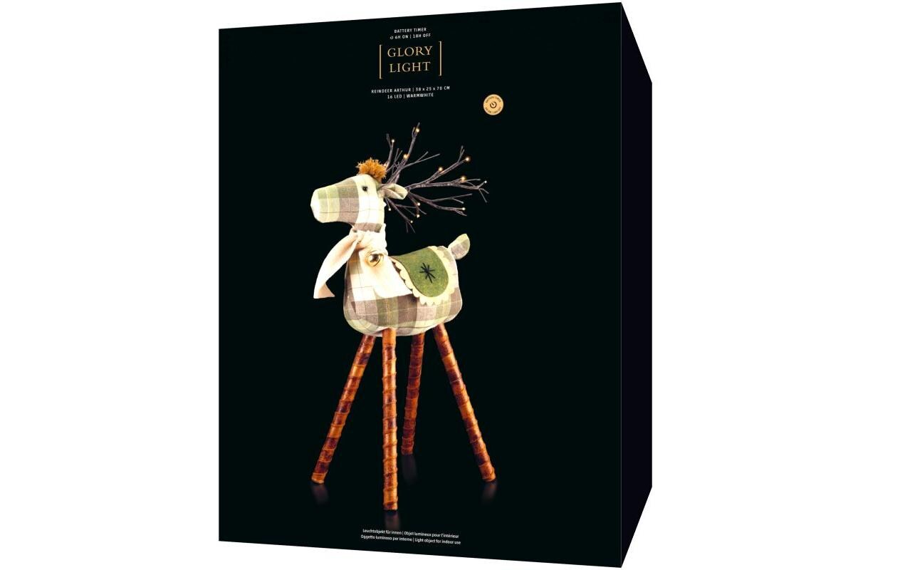 LED-Figur Rentier Arthur 16 LED, 70 cmWeihnachtsfigur für den Innenbereich