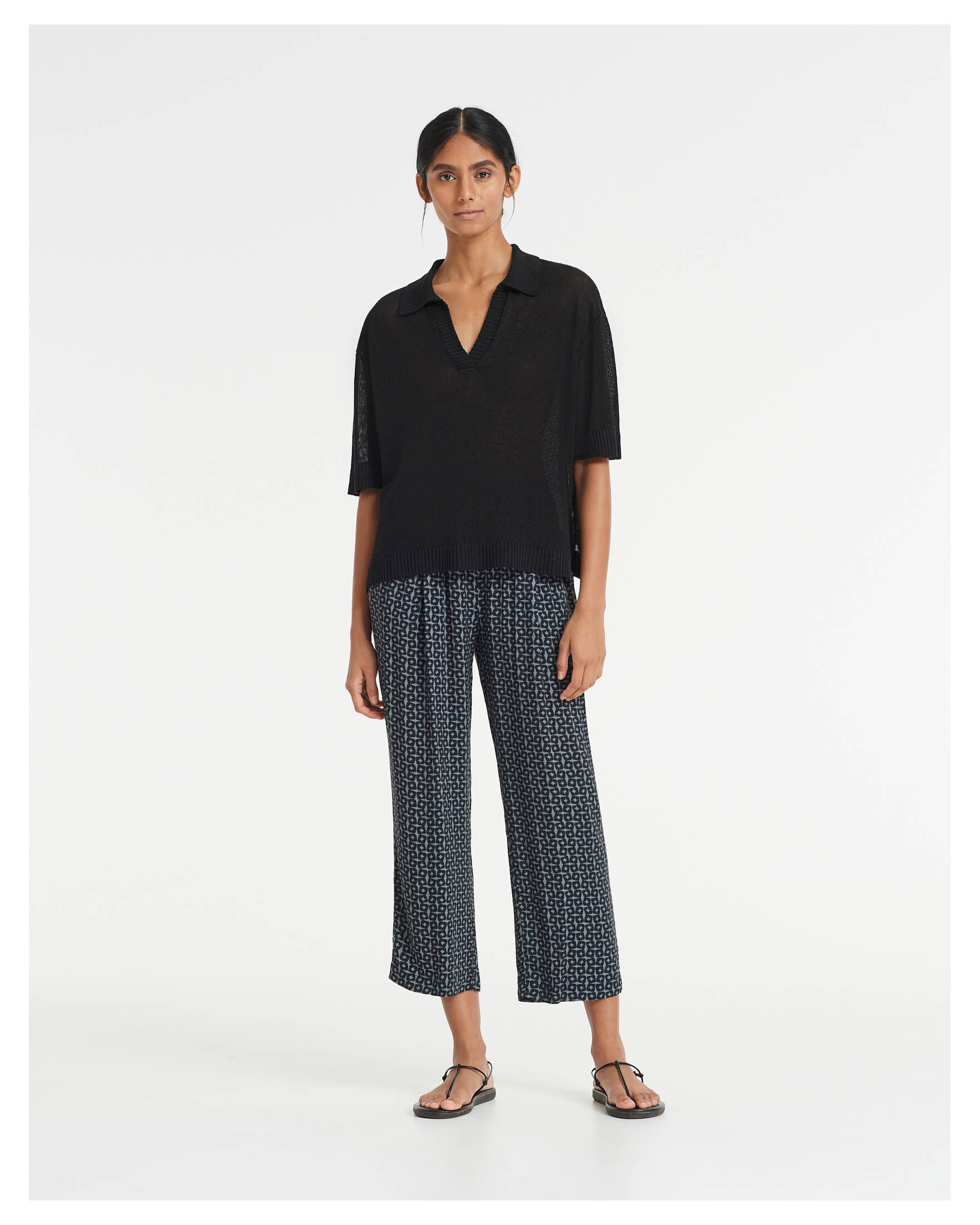Opus| Damen Strickshirt PABELA Kurzarm