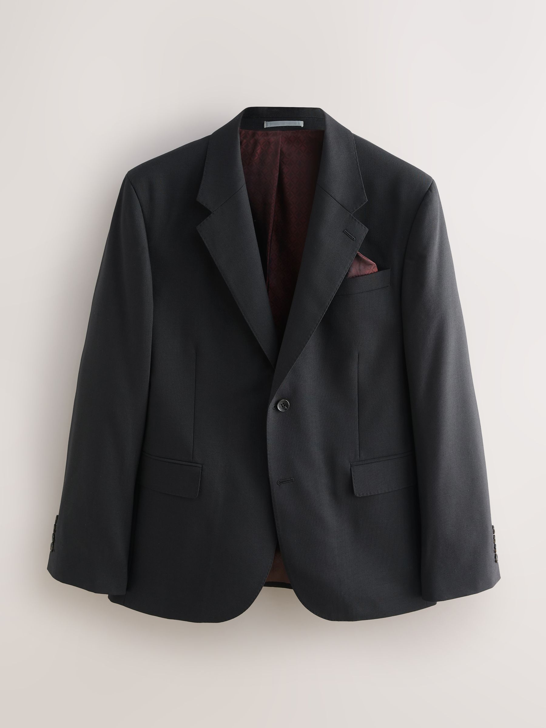 Zwart - Slim Fit - Slim Fit Signature Nova Fides 100% Italian Wool Suit Jacket