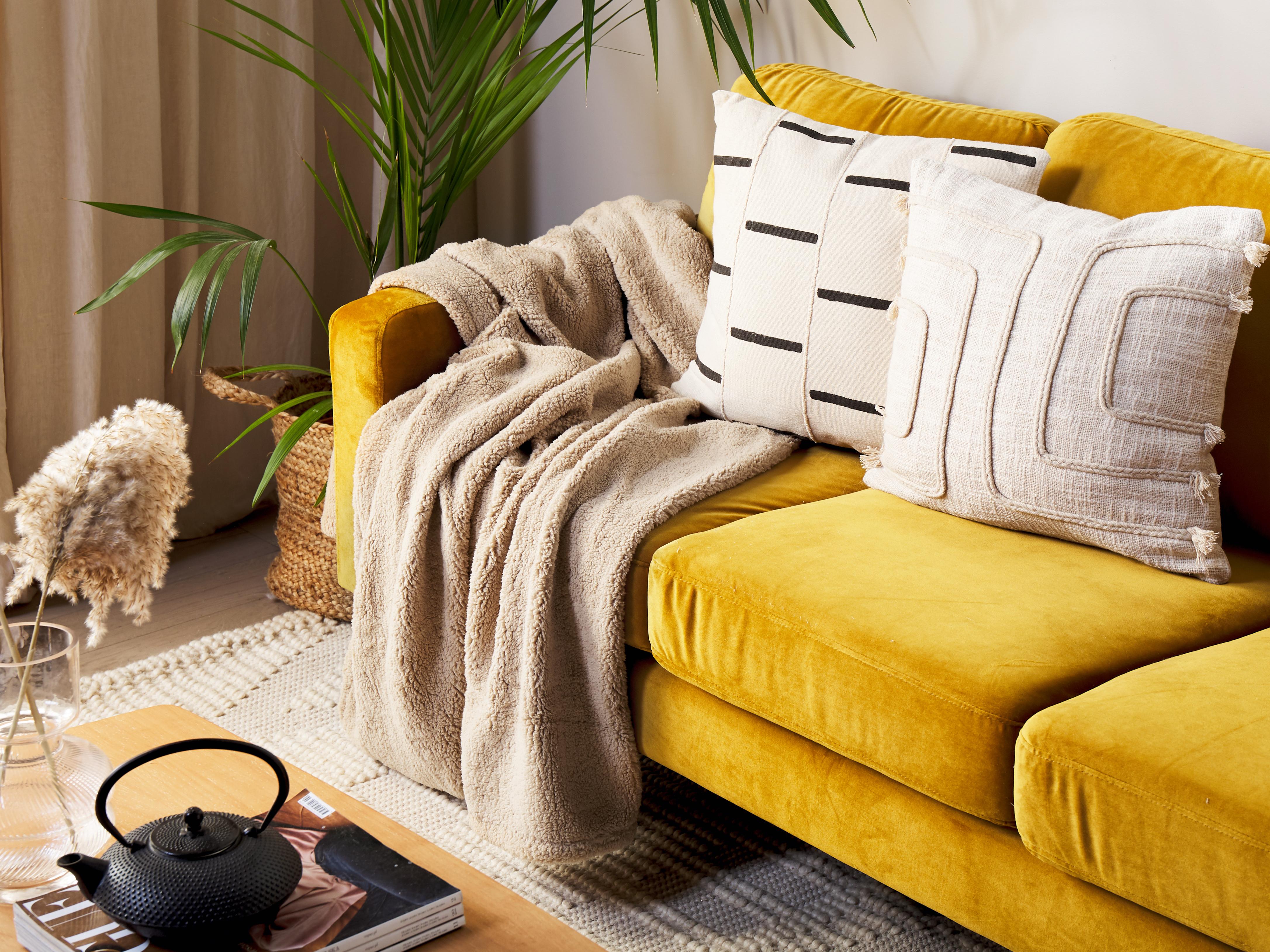 Plaid MIRGE 125 x 150 cm Zandbeige