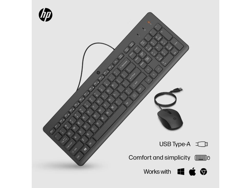 KIT TECLADO   RATO C/ FIOS HP 150