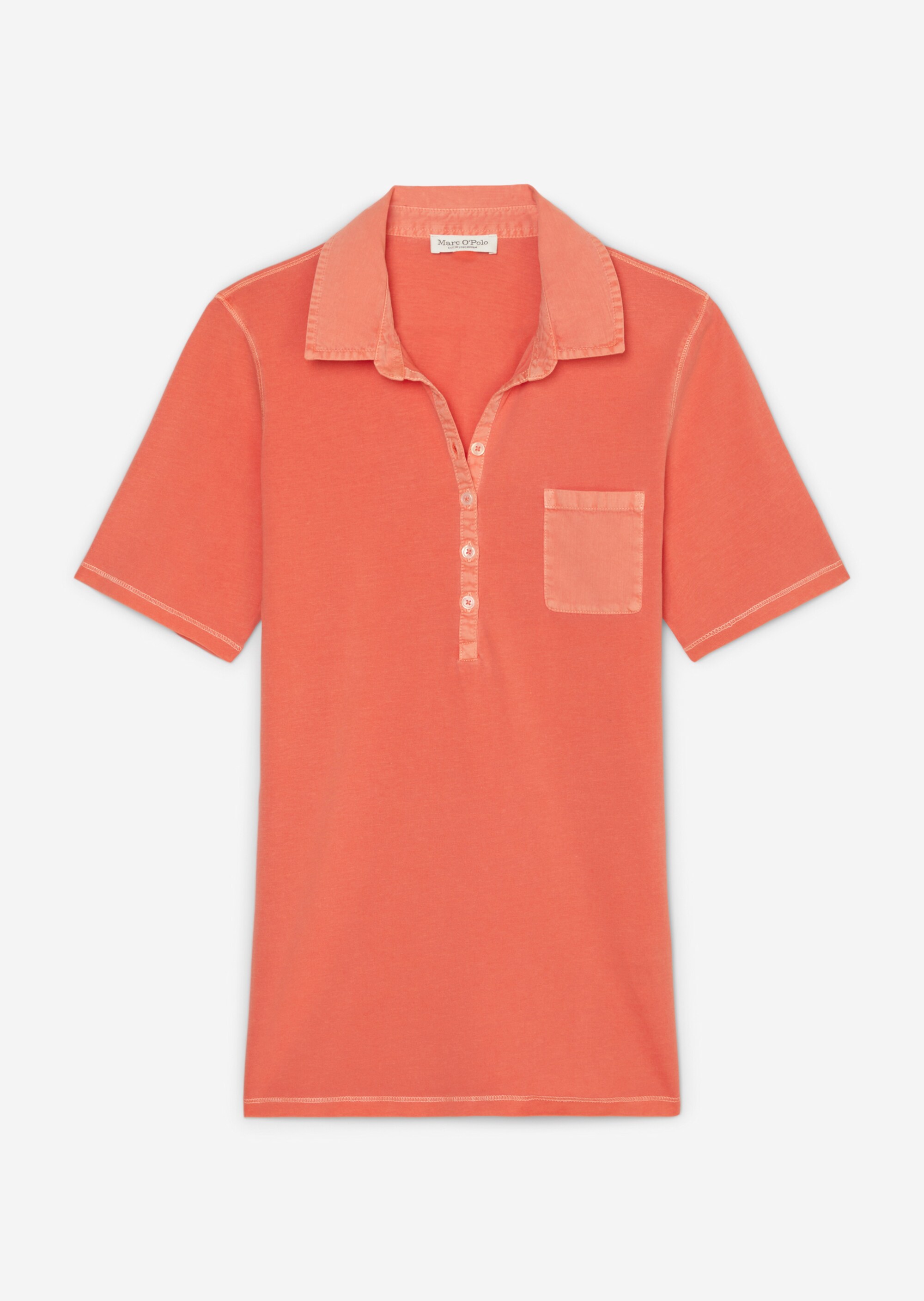 Kurzarm Poloshirt regularmit Material-Mix-Details