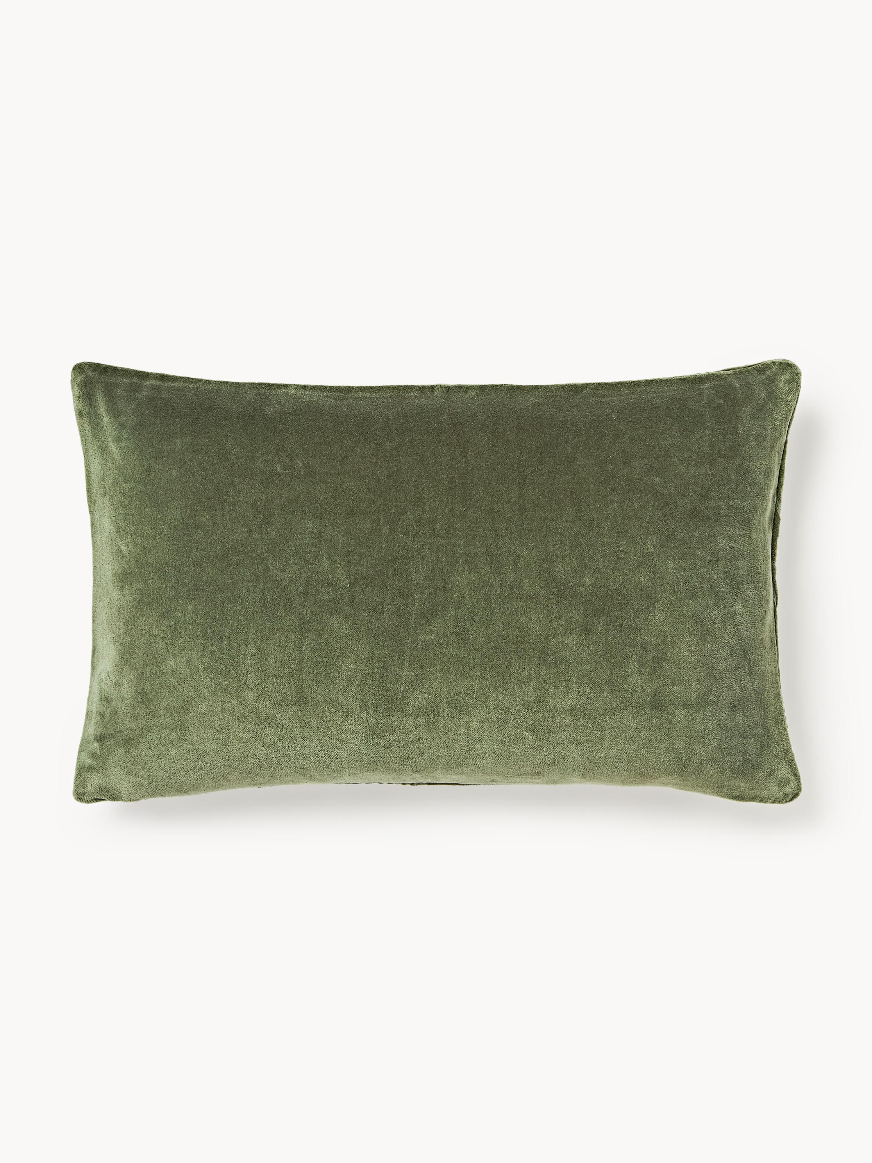 Geborduurde kussenhoes Verina met geometrisch patroon