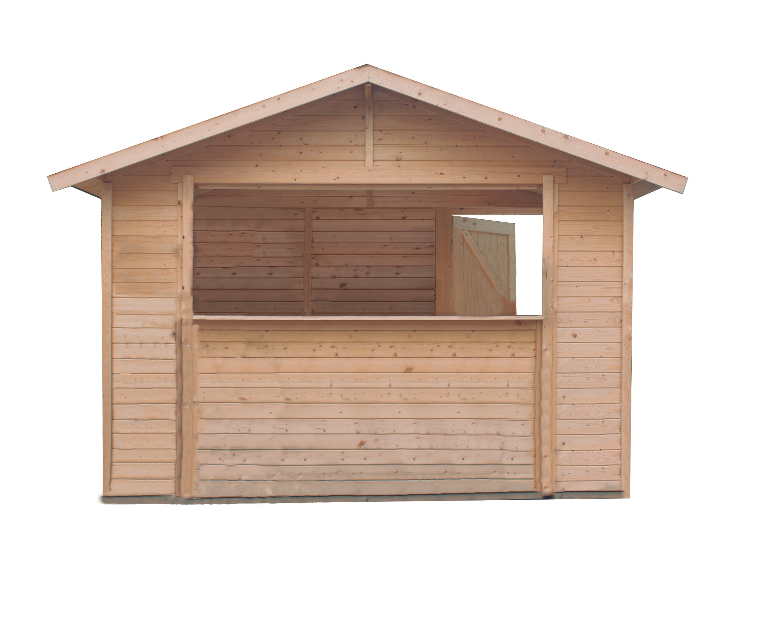Karibu Pool Haus 19 mm „Tiki Bar“ Größe 2 naturbelassen