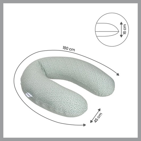 Coussin de maternité Doomoo Buddy Cloudy Kaki - BABYMOOV