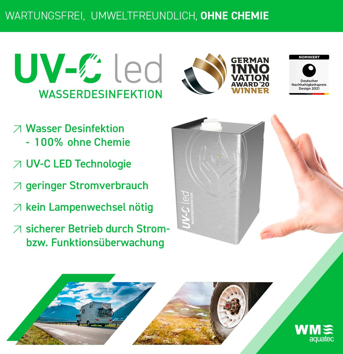 WM Aquatec UV-C LED Desinfektionsset - Bausatz