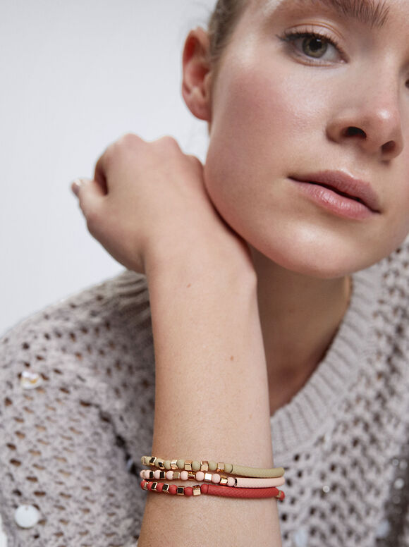 Conjunto de pulseiras elásticas - Multicor