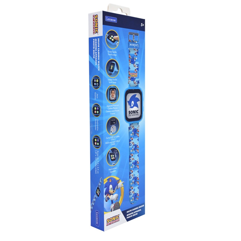 Lexibook - Sonic Kids Smartwatch med 8GB hukommelseskort medfølger