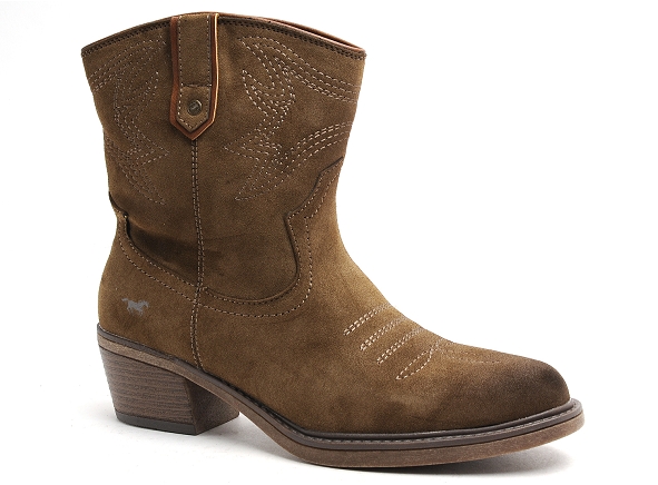Mustang boots bottine talons femme 1478502 marron