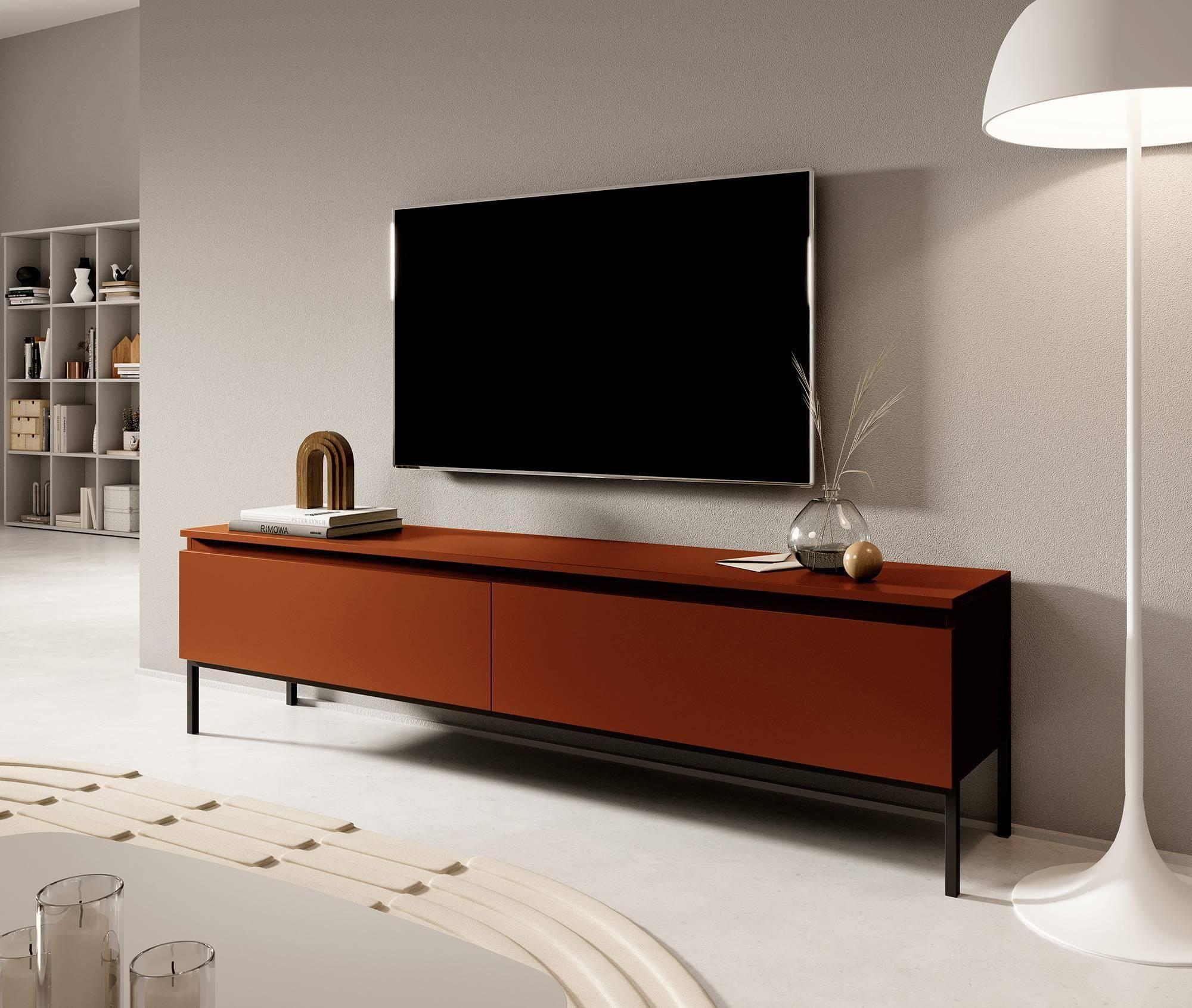 NADUVI Collection Kate Tv-Meubel - B 175 cm - Terra / Zwart