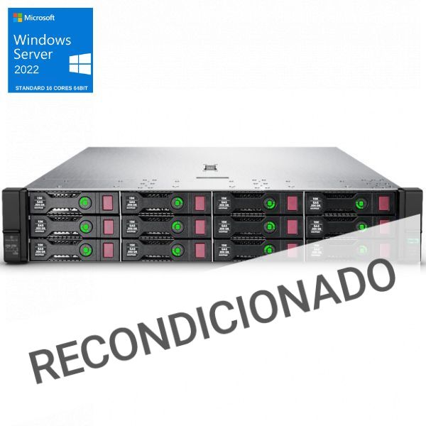 HPE DL380 GEN10 LFF 6136 2P 512GB 2xSSD NVME 1TB   12xHDD 8TB SA P816i (MS Server) (Recondicionado Grade A)