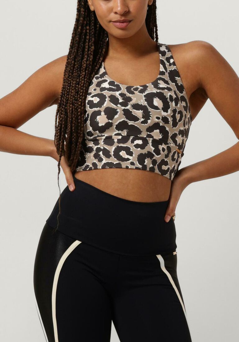 DEBLON SPORTS leopard deblon sports top sarah cross top