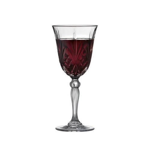 Lyngby Glas Melodia Krystal 4-pak Rødvinsglas, Klar, 27 cl