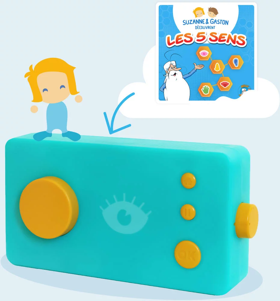 LUNII - ALBUM AUDIO INTERACTIF - SUZANNE ET GASTON DECOUVRENT LES 5 SENS