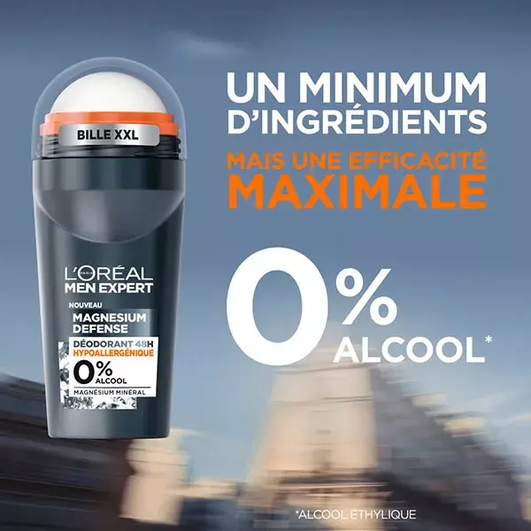 Desodorante Roll-On L'Oréal Paris Men Expert Magnesium Defense 48h 50ml