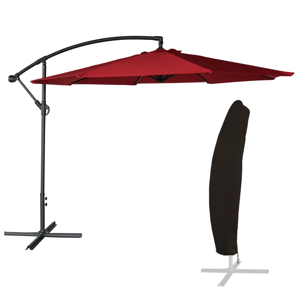 Happy Garden Parasol OAHU - Rood - Staal