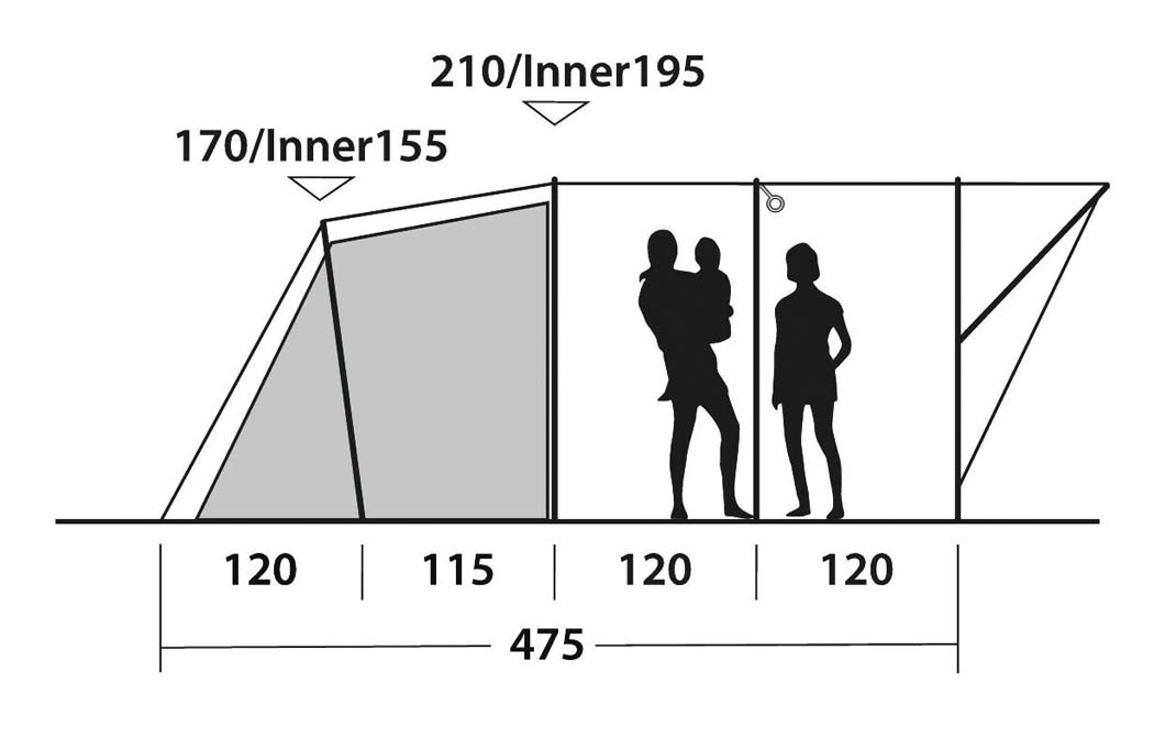 Outwell Sky 6 Tunnelzelt  für 6 Personen