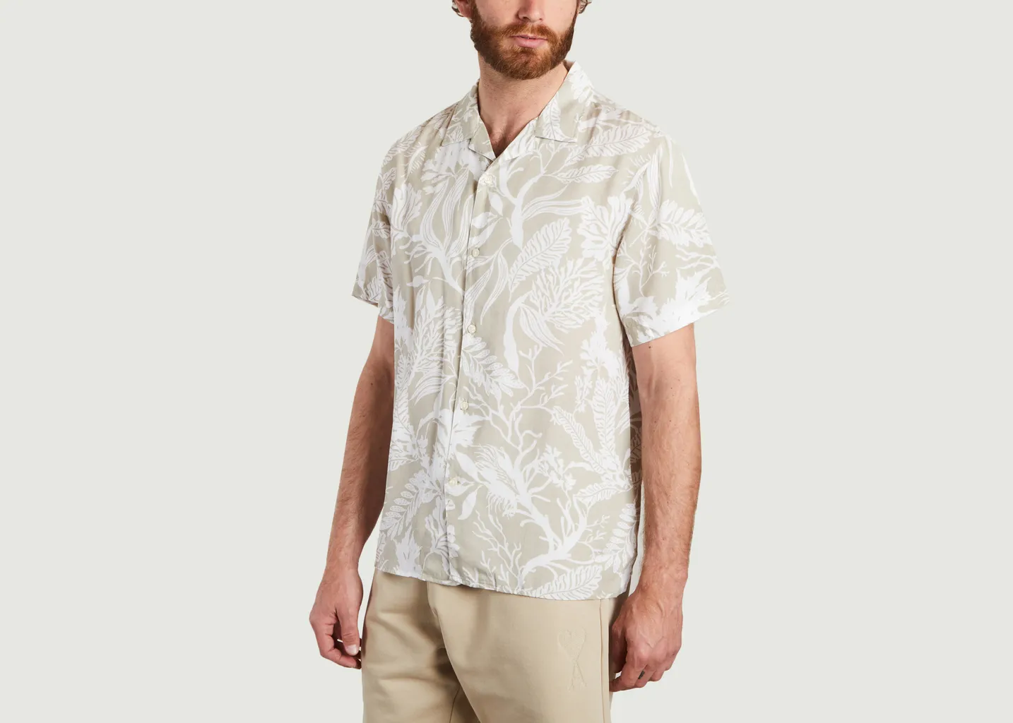 Chemise manches courtes imprimée en tencel KCA