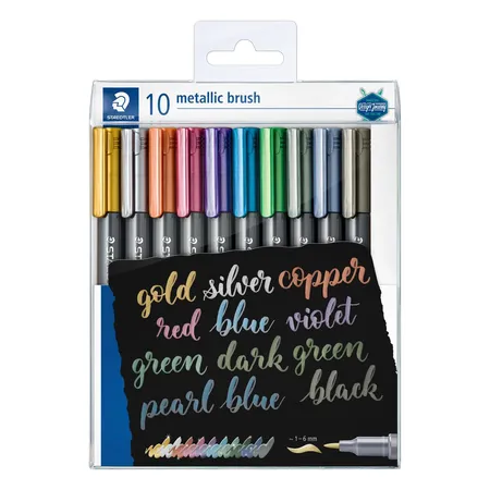 STAEDTLER® Marker metallic brush 10 ST im Etui
