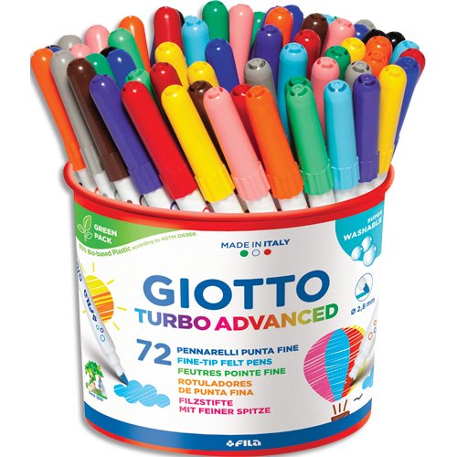 Feutre coloriage giotto turbo advanced pot de 72