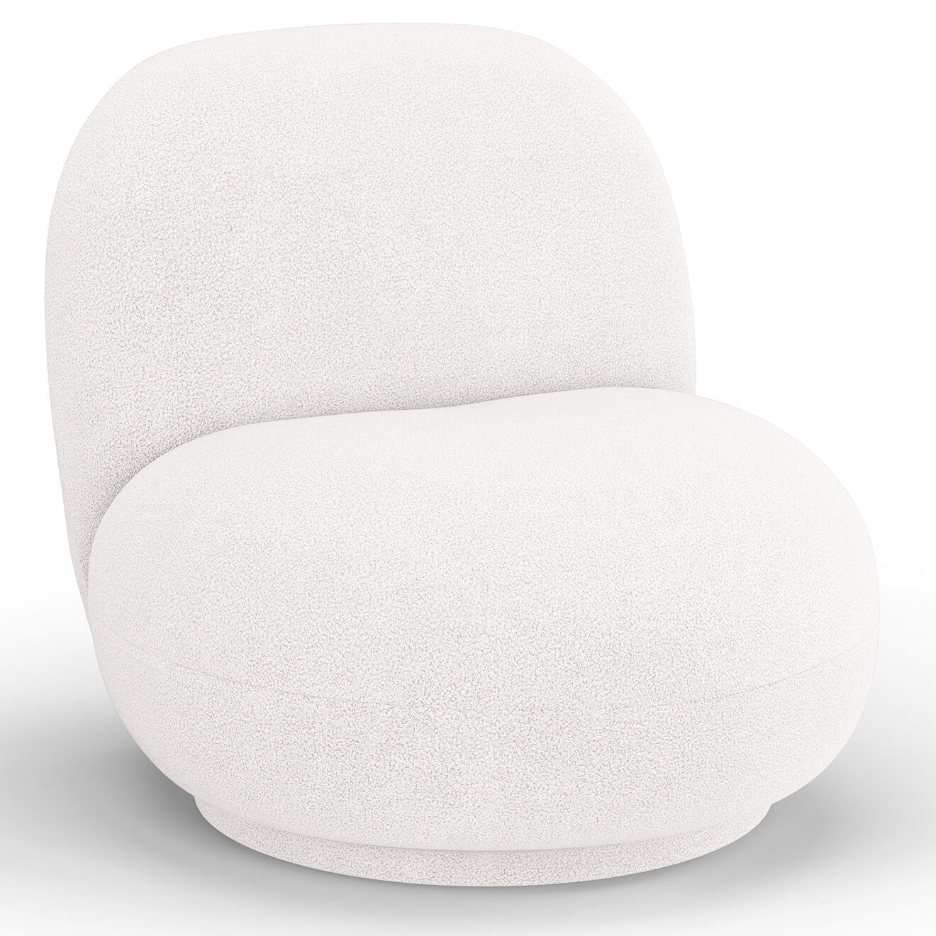 Micadoni Fauteuil Pivotant Chuck ivoire - 80x73x78 cm