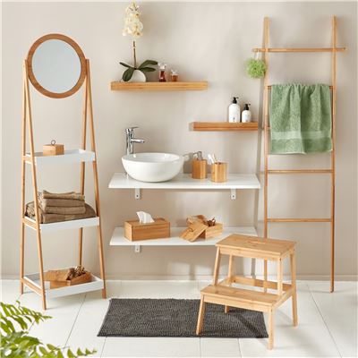 Etagère avec miroir à bascule