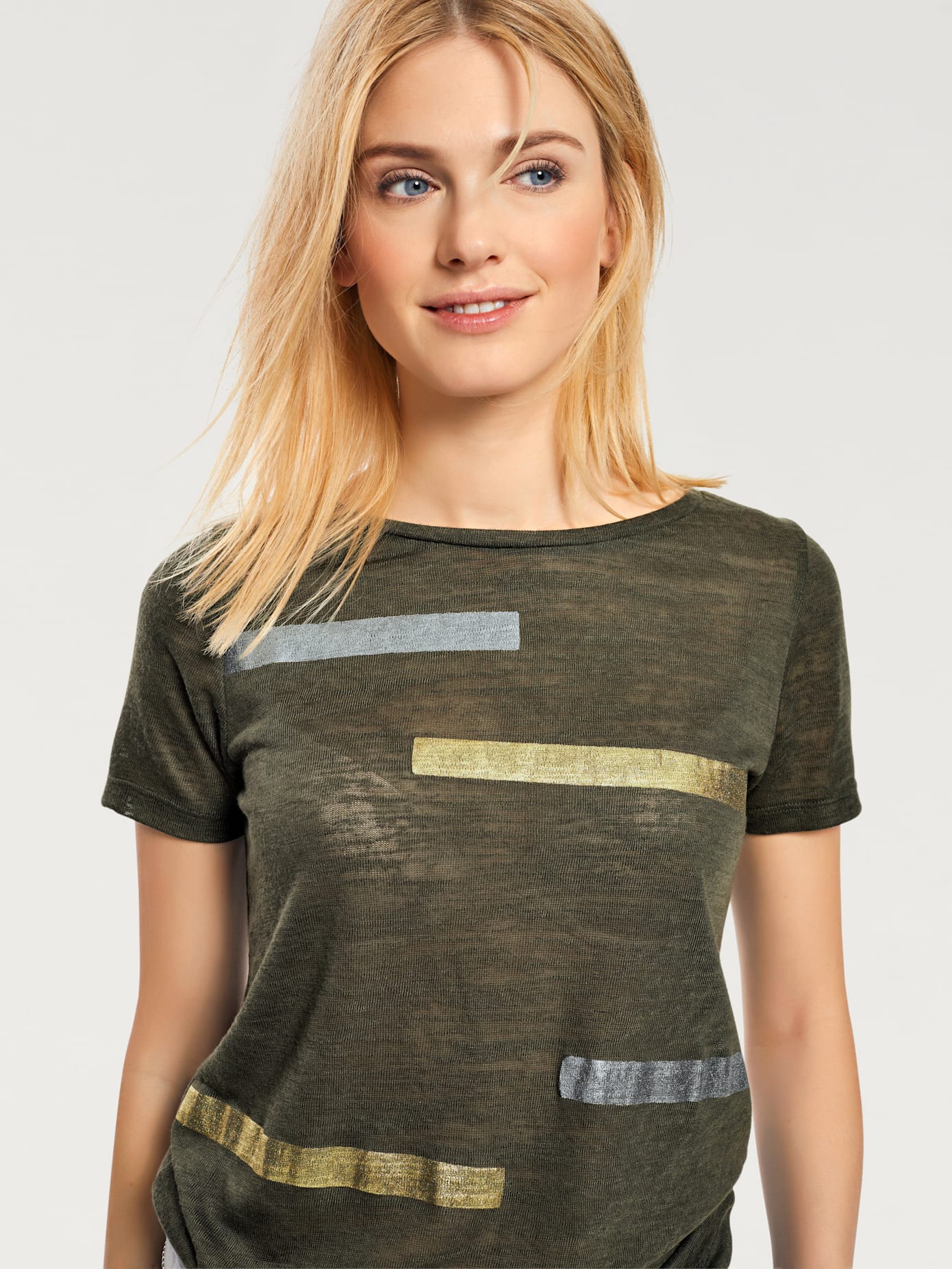 T-shirt à encolure ronde look tendance