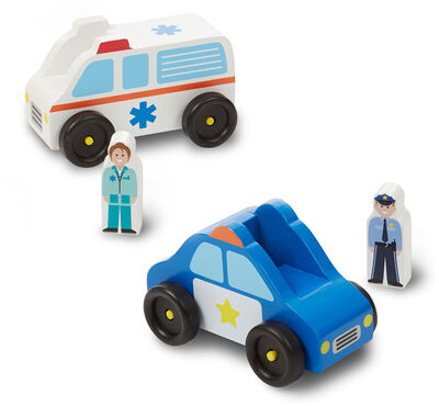 Melissa & Doug Lekesett Redningskjøretøy og Figurer 8 Deler