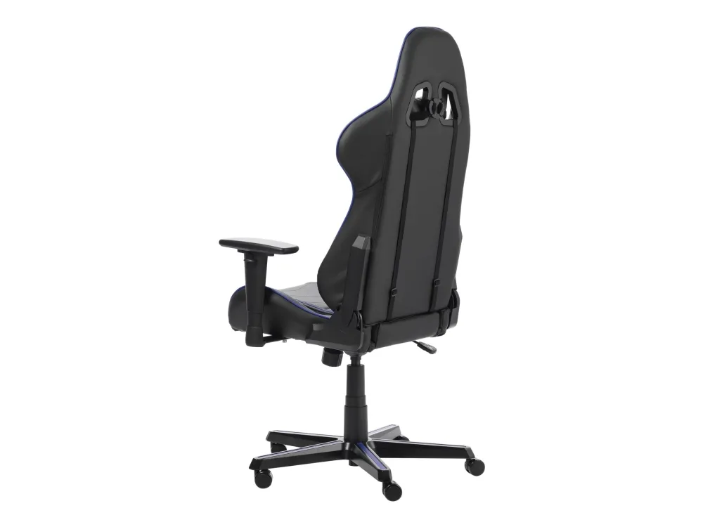 DXRacer Formula Series F08-NI - Stol - armstøtter - T-formet - vippe - drejeled - polyuretan-læder, højdensitets koldskum - indigo
