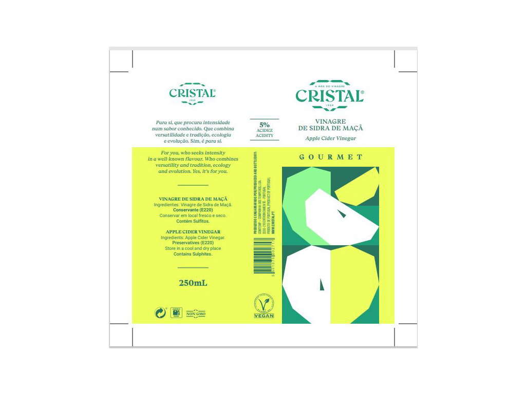 VINAGRE DE SIDRA CRISTAL 250ML