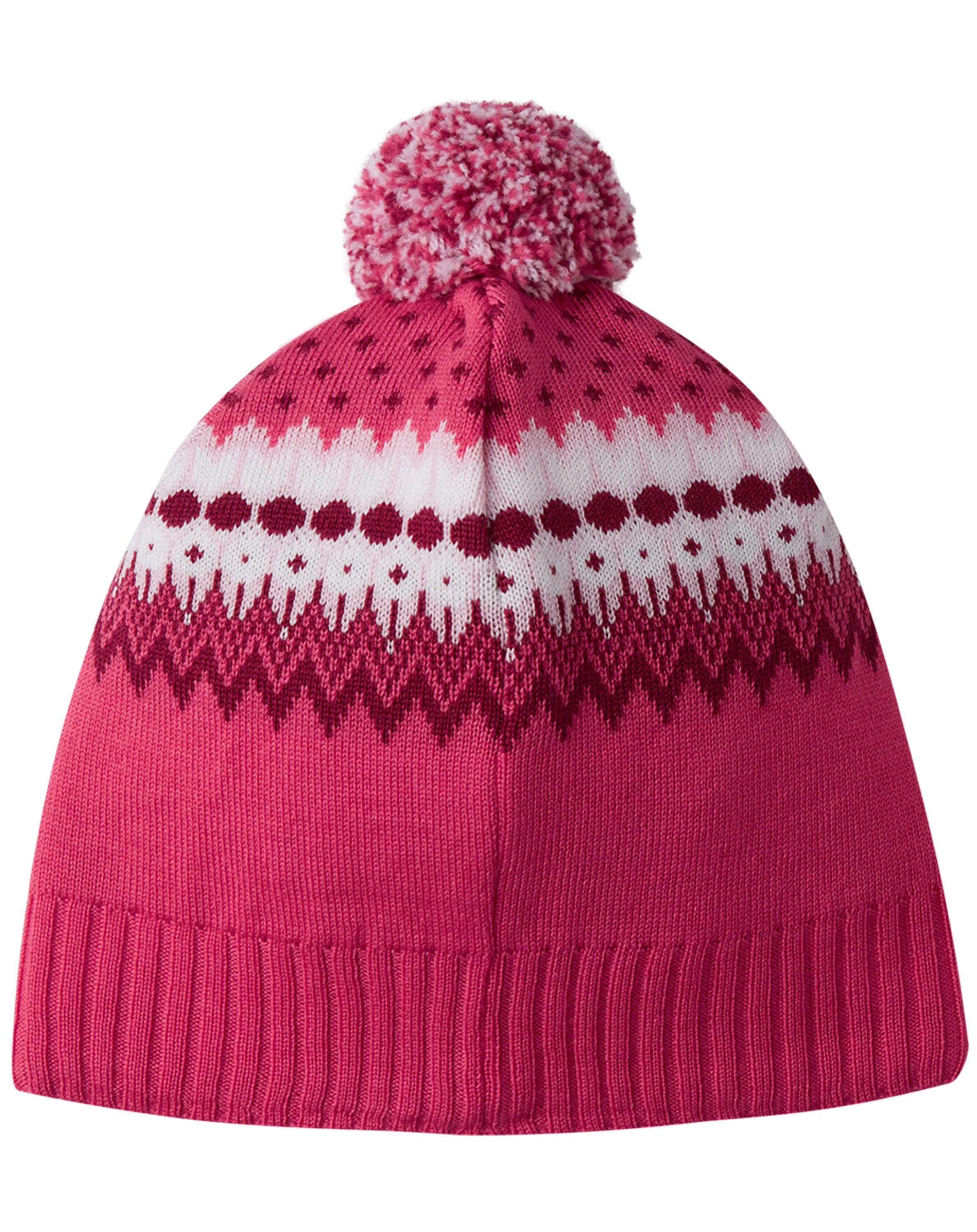 Woll-Mütze TUNTURISSA mit Bommel in azalea pink
