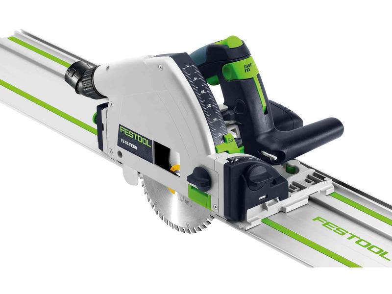 FESTOOL Tauchsäge TS 55 FEBQ-Plus FS Präzise Tauchschnitte bis 55 mm Materialstärke inklusive Führungsschiene