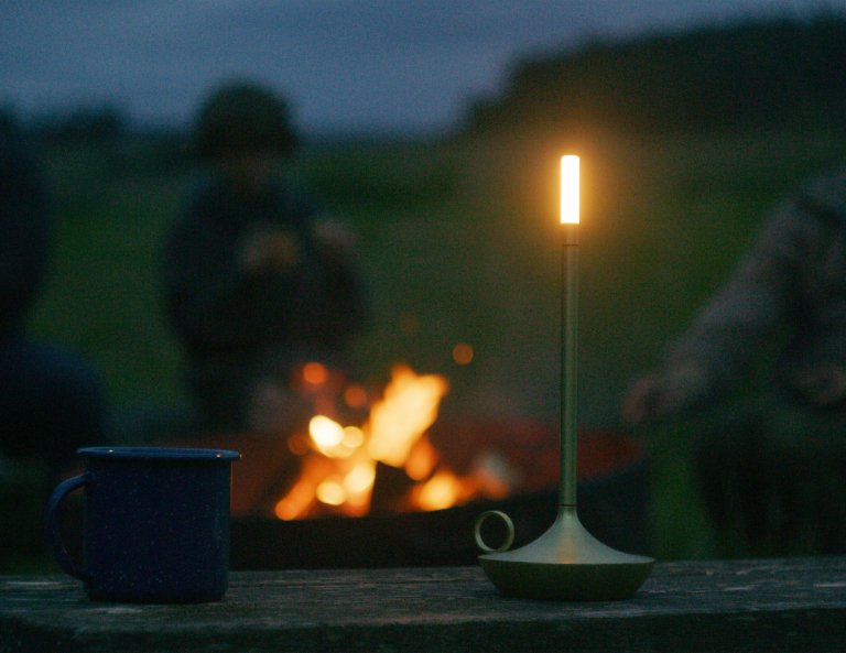 Graypants Wick tafellamp LED oplaadbaar messing