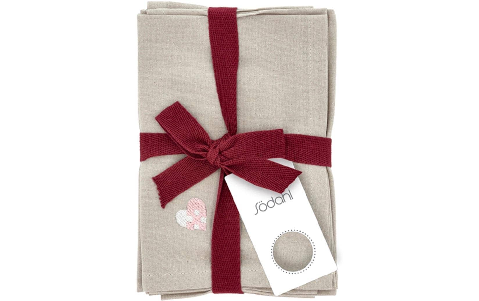 Södahl Stoffserviette »Christmas Hearts, 40 x 40 cm, 4 Stück« Weihnachtsservietten