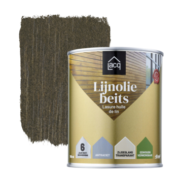 Lacq Lijnolie beits transparant antraciet 750 ml