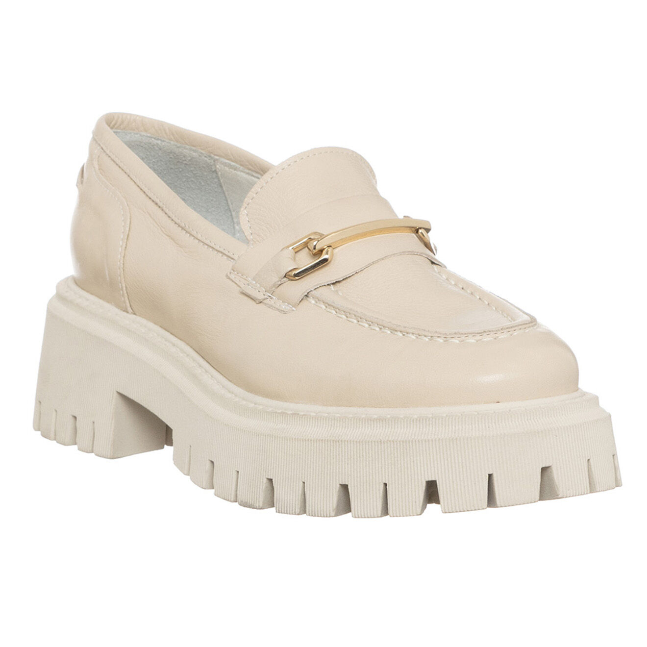 Loretta Pettinari Mocassins en Cuir Sana écrus