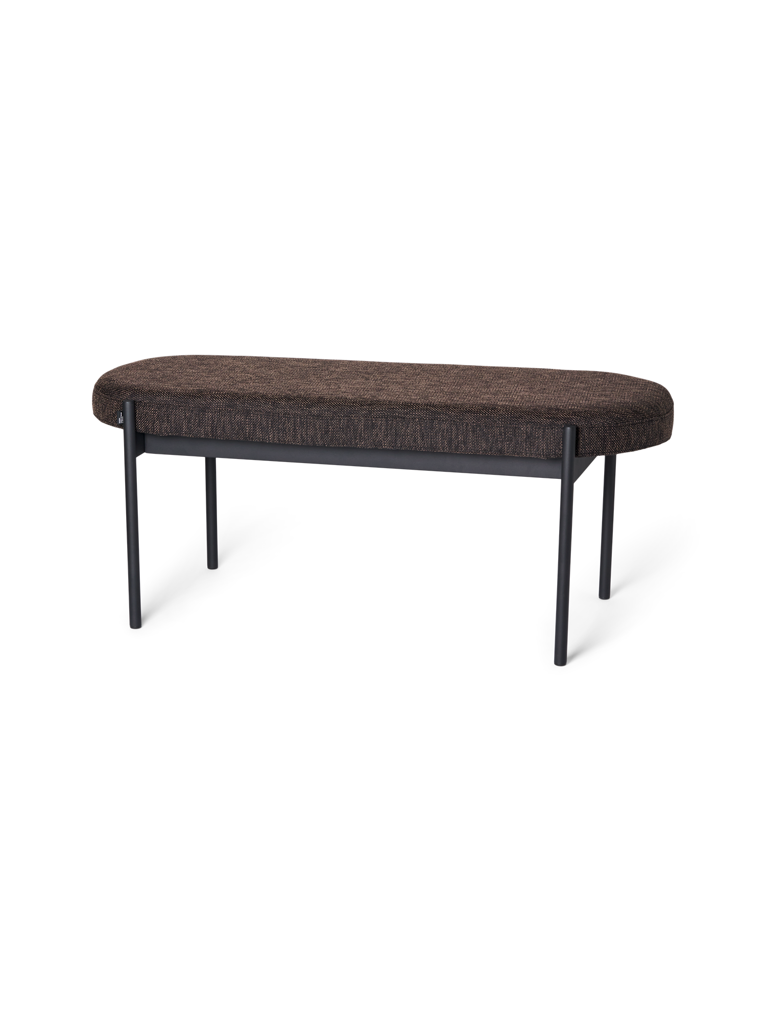 KLINT bænk | Akryl/polyester/stål. 110 x 44 x H45 cm. | Black | Hübsch