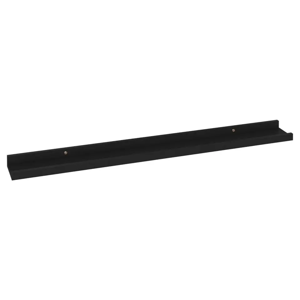 vidaXL - Plank - Zwart - MDF - 80 x 9 x 3 cm - 4 stuks